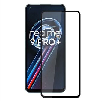 MOCOLO Full Cover Full Glue Screen Protector voor Realme 9 Pro +, Double Defense HD Anti-fingerprint gehard glasfilm - zwart