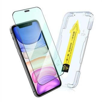 ENKAY voor iPhone 11 Pro Max / XS Max 6.5 Inch Zijde Print Bubble Free Protector Volledig zelfklevende Oogbescherming Anti-blue-ray Gehard Glas Film op volledig scherm met Easy Installation Tool