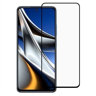 Voor Xiaomi Poco X4 Pro 5G HD clear zeefdruk volledig scherm ondoorzichtige volledige zelfklevende Anti-kras gehard glas film