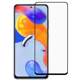 Volledige Lijm Ultra Clear Silk Printing Gehard Glas Film voor Xiaomi Redmi Note 11 Pro 4G (MediaTek) / Note 11 Pro 5G (Qualcomm), HD Onbreekbare Full Screen Beschermende Film