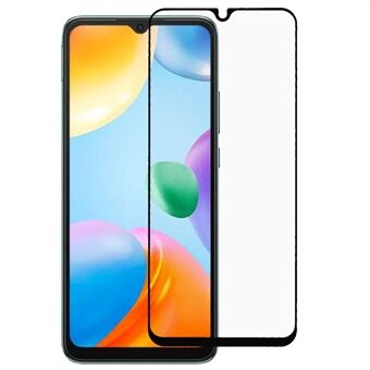 Voor Xiaomi Poco C40 Volledige Dekking Volledige Lijm Gehard Glas Film Zwarte Edge Zijde Print Anti-explosie Screen Protector