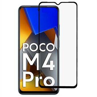 Voor Xiaomi Poco M4 5G Volledige Dekking Scratch Side Lijm 9D Zijde Afdrukken Anti-explosie Gehard Glas Screen Protector