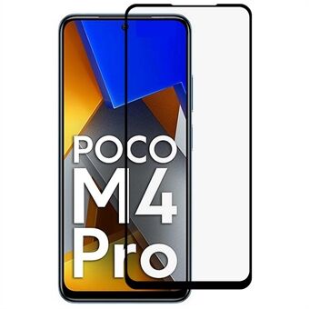 Voor Xiaomi Poco M4 Pro 4G Anti-explosie 9D Side Lijm Volledige Dekking Film Zijde Afdrukken Gehard Glas Screen Protector