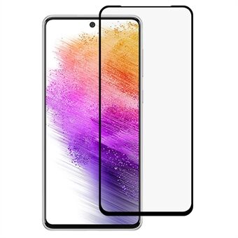 Volledig scherm gehard glasfilm voor Samsung Galaxy A73 5G, anti-explosie 9D zijde afdrukken zijlijmfilm