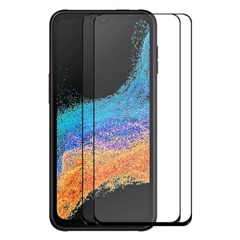 ENKAY HAT Prince 2 stks/pak Voor Samsung Galaxy Xcover6 Pro 5G Volledige Lijm Full Screen Protector 2.5D Arc Edge HD Clear Hoge Aluminium-silicium Glas Film