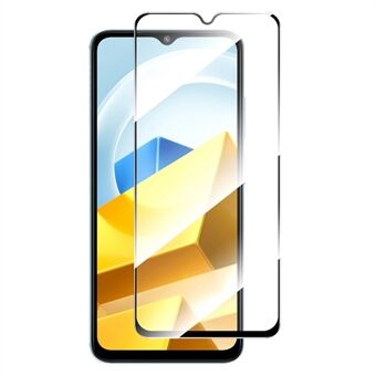 ENKAY HOED Prince Voor Xiaomi Poco M5 4G Volledige Lijm Volledige Dekking 9H Anti- Scratch Gehard Glas Film 0.26mm 2.5D Arc Edge Screen Protector