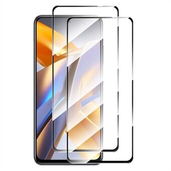 ENKAY HAT Prince 2 stks / pak voor Xiaomi Redmi Note 10 4G / Redmi Note 10S 4G / Poco M5s 4G 2.5D Arc Edge Full Lijm Gehard glas Film Ultra Clear 0.26mm 9H Full Screen Protector