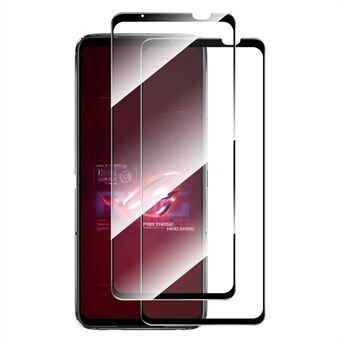 ENKAY HAT Prince 2 stks/set Voor Asus ROG Telefoon 6 5G/6D 5G/6 Pro 5G Volledige Lijm Full Screen Protector Hoog Aluminium-silicium Glas 0.26mm 9H 2.5D Arc Edge HD Clear Screen Film