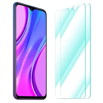 ENKAY HAT Prince 2 stks/pak Gehard Glas Screen Protector voor Xiaomi Redmi 9 Anti-explosie 2.5D 0.26mm 9 H HD Clear Film