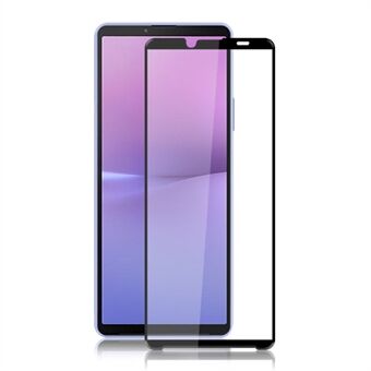 MOCOLO voor Sony Xperia 10 V Telefoon Volledig schermbeschermer Secundaire verharding Zijdedruk Gehard glasfilm - zwart