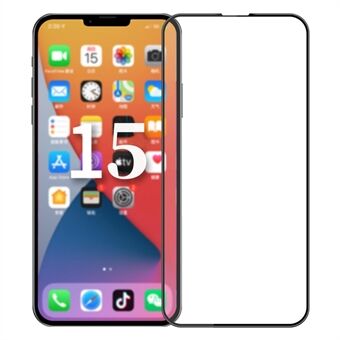 MOFI JK 3D Gehard Glas Film-1 voor iPhone 15 Pro Max Hoge Aluminium-silicium Glas HD Gebogen Scherm Beschermer