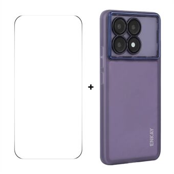 Voor Xiaomi Redmi K70 Pro 5G / Xiaomi Redmi K70 5G ENKAY HAT PRINCE Hoes Matte TPU Telefoonhoesje met Lensfilm + 9H Glazen Beschermfolie