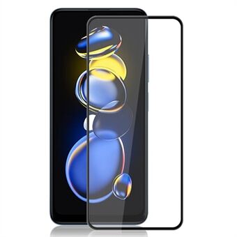 AMORUS voor Xiaomi Redmi Note 11T Pro 5G / Note 11T Pro + 5G / Poco X4 GT 5G Gehard glas Volledig schermbeschermer Zijde afdrukken Volledig lijmschermfilm - Zwart