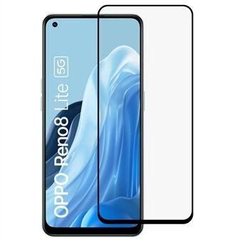 Voor Oppo Reno8 Lite 5G HD Clear Gehard Glas Film Volledige Cover Volledige Lijm Anti- Scratch Bubble-gratis Zijde Afdrukken Screen Protector