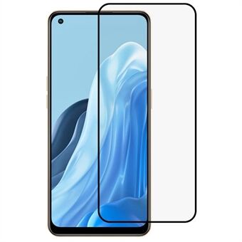 RURIHAI voor Oppo Reno7 A (Japanse versie) Smooth Touch aluminium-silicium glasfilm, 9H secundaire verharding 2.5D HD volledige dekking Volledige lijm schermbeschermer