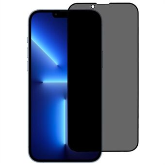 Voor iPhone 14 6.1 inch Volledige bekleding Hoog aluminium-silicium glasfilm Anti-piep Privacybescherming Anti-slijtage Volledige lijm Zijdedruk Gehard glas Screenprotector