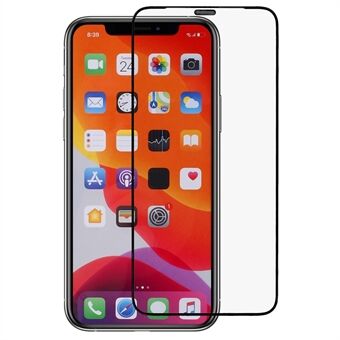 Voor iPhone X / XS / 11 Pro 5.8 inch Volledige dekkende 9H-beschermer Edge Antistatisch HD Anti-slijtage Hoog aluminium-siliciumglasfilm met stofdicht net