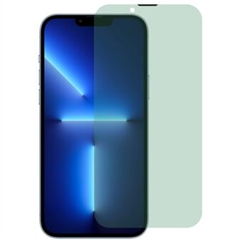 Voor iPhone 13 Pro Max 6.7 inch Groen Licht Screen Protector Stofdicht Hoge Aluminium-silicium Glas Volledige Cover Volledige Lijm Film met Installatie Tool