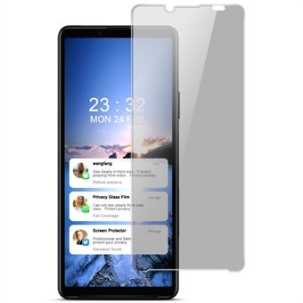 IMAK Voor Sony Xperia 10 IV 5G Anti-peep Clear AGC Gehard Glas Volledige Dekking Stofdicht Screen Protector