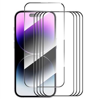 ENKAY HAT PRINCE 5 stuks voor iPhone 16 Pro Screen Protector 0.26mm Zijde Printing Hoog Aluminium-silicium Glas Film