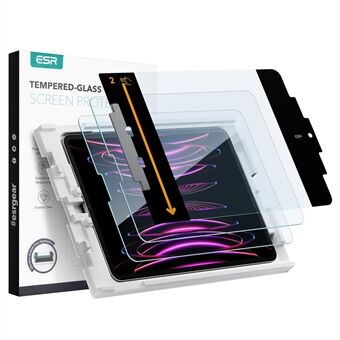 ESR 2 Stuks voor iPad Pro 12.9 (2018) / (2020) / (2021) / (2022) Screen Protector Gehard Glas Film met Uitlijnlade