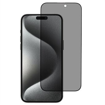 Voor iPhone 16 Pro 180-graden anti-spy screenprotector mat zijdezacht gehard glas film