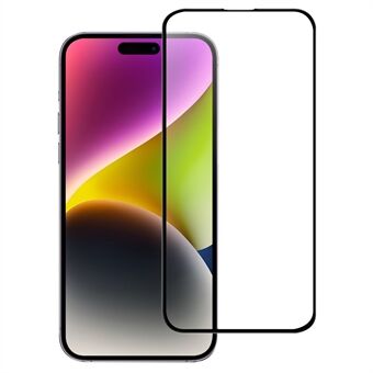 Voor iPhone 16 Pro Volledige Lijm Schermbeschermer AGC Glas Zwarte Rand Schermfolie