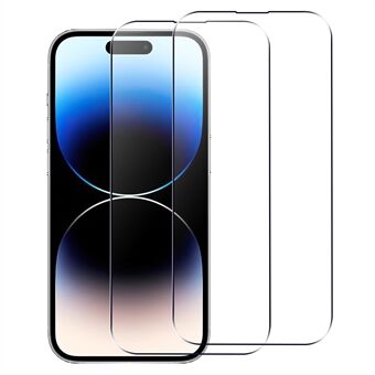 2 stuks voor iPhone 16 Plus screenprotector, antiexplosie, 2.5D Arc Edge, HD-helder gehard glas screenfolie