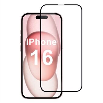 Voor iPhone 16 Volledig Scherm Protector 2.5D Volledige Lijm Zijdeprint Film