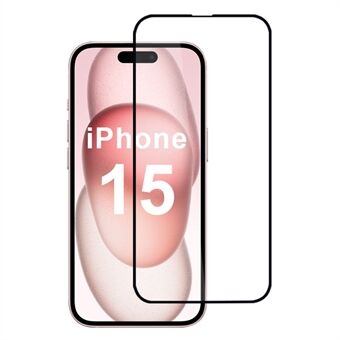 Voor iPhone 15 Schermbeschermer Anti-Krassen Hoogwaardig Aluminium-Silica Glas Film