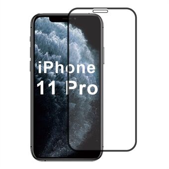 Voor iPhone 11 Pro Screenprotector 2.5D Zijdeprintfolie Full Cover Volledige Lijm