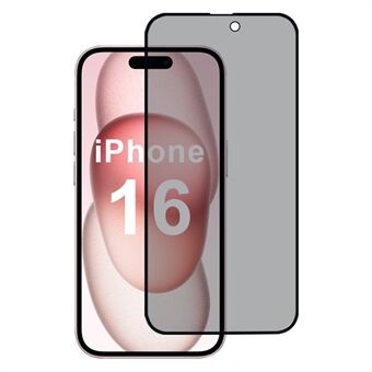 Voor iPhone 16 Privacy Schermbeschermer 2.5D Rand Hoogwaardig Aluminium-Silicaatglas Film