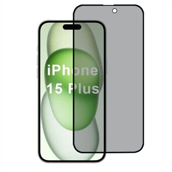 Voor iPhone 15 Plus Screenprotector Anti-spionage 2.5D Zijdeprintfolie