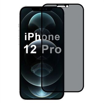 Voor iPhone 12 / 12 Pro Anti-Spion Schermbeschermer 2.5D Zijdeprint Film Bescherming