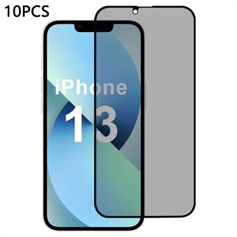 10 stuks / pak Voor iPhone 13 Screen Protector Anti-Spionage 2.5D Zijdeprinten Hoog Aluminium-Silicium Glasfilm