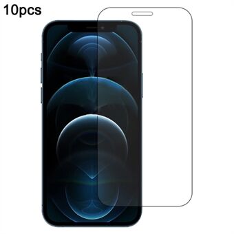 10 stuks / pak voor iPhone 12 Pro Max 6.7 inch schermbeschermer van hoog aluminium-silicium glasfilm 0.33mm 2.5D