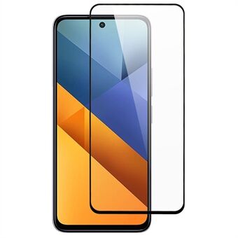 Voor Xiaomi Poco M6 4G Volledig Schermbeschermer Gehard Glas Volledige Lijm Zijde Printed Screen Film