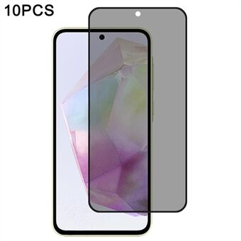 10 stuks / pak voor Samsung Galaxy A35 5G Screen Protector 28-graden Anti-Spy 2.5D Silk Printing Film