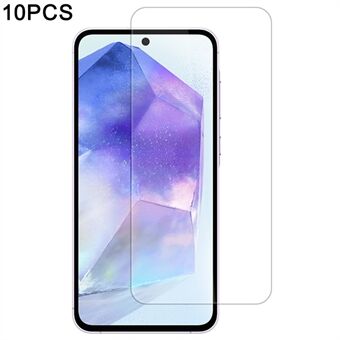 10 stuks / verpakking voor Samsung Galaxy A55 5G schermbeschermer van hoogwaardig aluminium-silicaatglas 0,33mm 2.5D