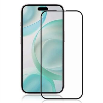 AMORUS Voor iPhone 16 Pro Screenprotector Gehard Glas Film Volledige Dekking - Zwart