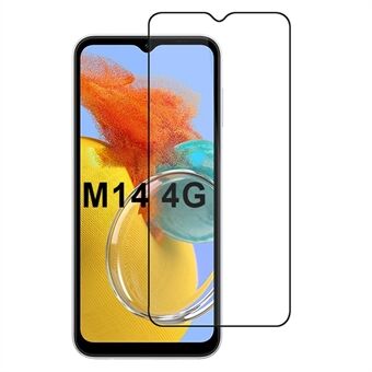 Voor Samsung Galaxy M14 5G Hoge Aluminium-Siliconen Glas Screenprotector 2.5D Zijdedruk