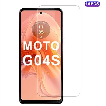 10 stuks / pak voor Motorola Moto G04s 4G Screen Protector 2.5D Hoog Aluminium-Siliconen Glasfolie