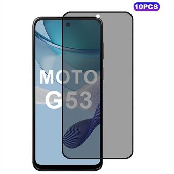 10Stuks / Pak Voor Motorola Moto G53 5G Volledig Scherm Bescherming 28-Graden Anti-Spy Privacy Film