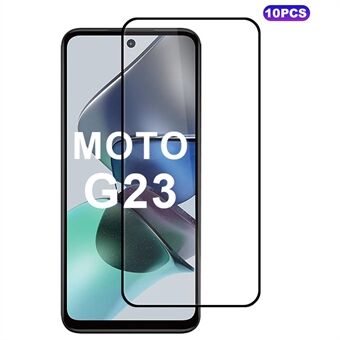 10 stuks schermbeschermers van hoogwaardig aluminium-siliciumglas met zijdeprint voor Motorola Moto G23 4G