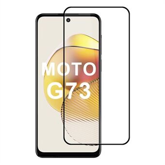 Voor Motorola Moto G73 5G Screenprotector 2.5D Boogrand Zijdezachte Randafdruk