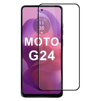 Voor Motorola Moto G24 4G Volledig Schermbeschermer 2.5D Zijdeprint Anti-Explosie Film