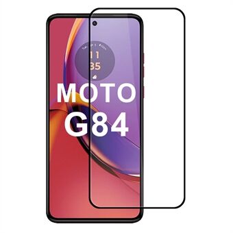 Voor Motorola Moto G84 5G Schermbeschermer 2.5D Zijdeprint Anti-vingerafdruk Volledige Dekking