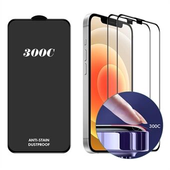 ENKAY HAT-PRINCE 2ST Voor iPhone 12 Pro  /  12 Screen Protector 300C Grote Boog Zijde Print Hoog Aluminium-Siliconen Glas Film