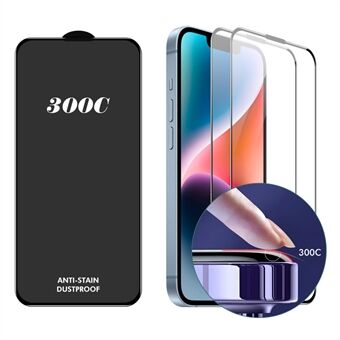 ENKAY HAT-PRINCE 2 STUKS Voor iPhone 14 Plus / 13 Pro Max Screen Protector 300C Grote Boog Zijdeprint Hoog Aluminium-Siliconenglas Film