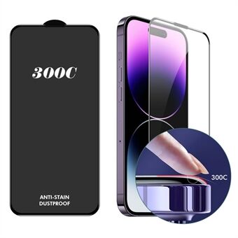 ENKAY HAT-PRINCE Voor iPhone 14 Pro Screenprotector 300C Grote Boog Zijdeprint Hoog Aluminium-Silicium Glasfilm